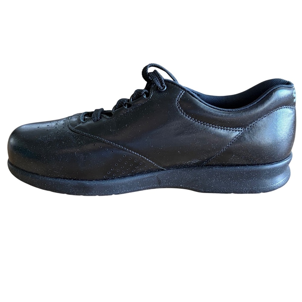 SAS Free Time Black Leather Walking Shoes Lace Up Comfort Sneakers USA Made